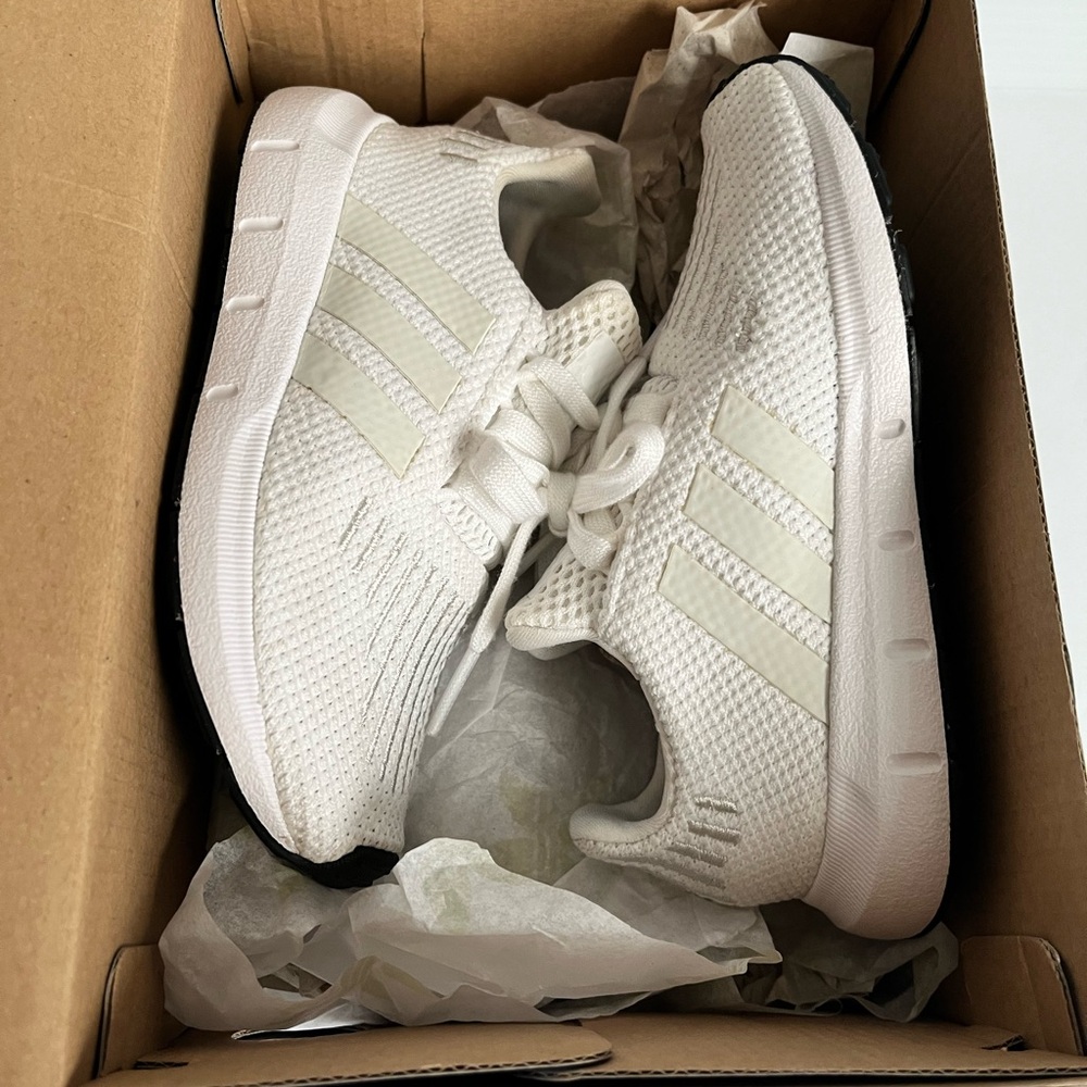 Adidas White Classic Kids Sneakers- Size 9